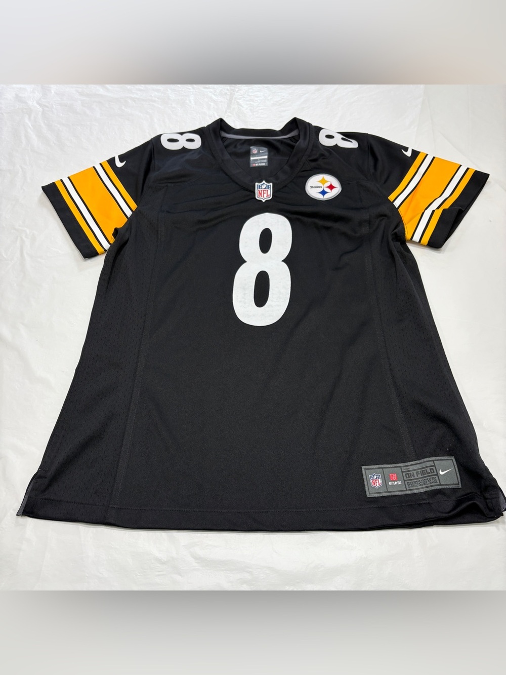 Nike On Field Pittsburgh Steelers NFL Kenny Pickett #8 Game Jersey Women’s Large